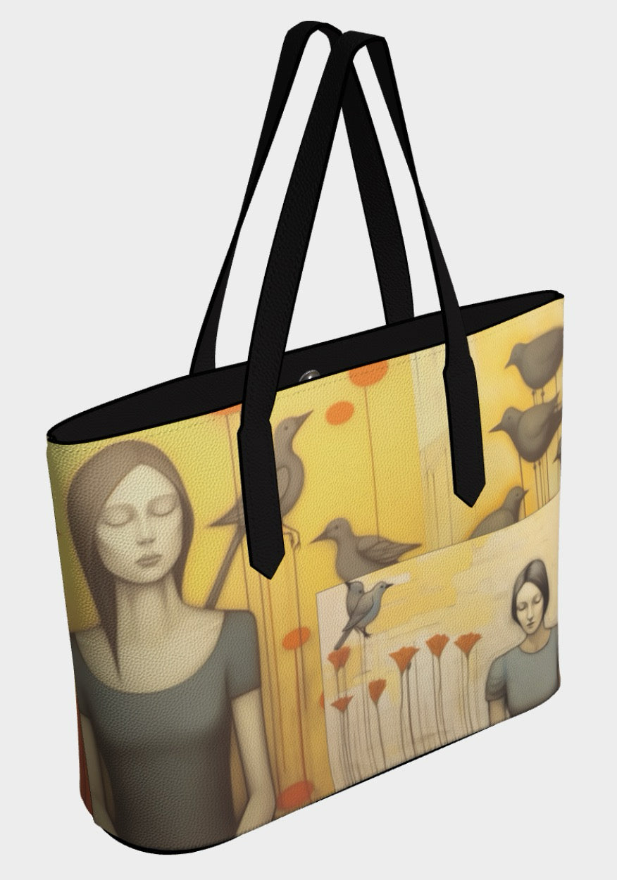 Waiting For Spring - Vegan Leather Totebag